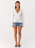 Verrin Cotton Blouse White