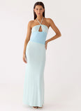 Romilly Mesh Maxi Dress Teal