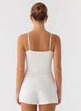 Garrix Bead Cami Top Ivory Reef