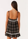 Gretta Mini Dress Brown Check