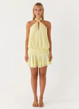 Beginning Mini Dress Butter Yellow