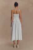 Mae A Line Midi Skirt White