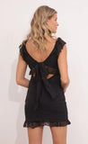 Dotted Chiffon Dress in Black