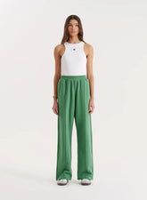 Green 4th Wide Leg Branded Joggers