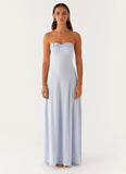 Tayla Linen Maxi Dress Blue