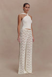 Angelika Twist Front Knit Top Ivory