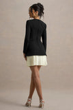 Lysette Black Sweetheart Long Sleeve Stretch Mini Dress