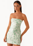Moorey Beaded Mini Dress Sage