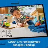 LEGO City Airplane Service Truck Hovercraft Remix Building Toy for Kids Mix Match Emergency Vehicle Truck Toys for Pretend Play Gift Idea for Boys Girls Ages 7 60505