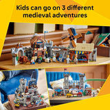 LEGO Creator 3 in 1 Medieval Horse Knight Castle Toy for Kids Building Blocks Learning Toy for Boys Girls Ages 9 3 Storytelling Building Sets in 1 Gift for Birthdays 31168