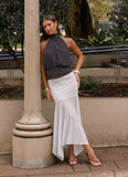 Buffy Maxi Skirt White Polkadot