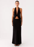 Michaella Chiffon Maxi Skirt Black