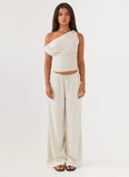 Set Sail Linen Pants Oat