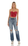 Distressed Jeans in Faded Denim