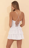 Ruffle Dress in White