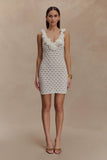 Brigid Ruffle Knit Sleeveless Dress Ivory