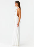 Cheyenne Halter Neck Maxi Dress Ivory