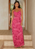 Vietta Sequin Cami Maxi Dress Fuchsia