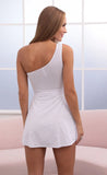One Shoulder Dress in White