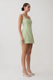 Beth Tweed Mini Dress Pastel Green