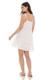 Dotted Shift Dress in White