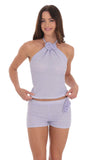 Crochet Rosette Shorts in Lavender