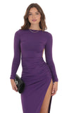 Open Back Maxi Dress in Purple
