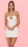 Eyelet Bodycon Dress in White