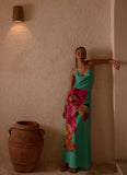 Morning Crush Cowl Maxi Dress Jungle Bloom