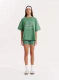 Green Coffee Club Slogan Oversized T shirt