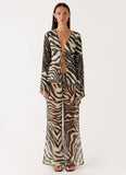 Jadia Flared Pants Zebra