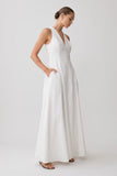 Sienna Button Down Maxi Dress White