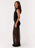 Fondly Mesh Maxi Dress Black