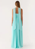 Celestino Scarf Maxi Dress Aqua