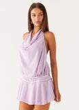 Time Will Tell Sequin Mini Dress Lavender