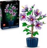 LEGO Botanicals Hibiscus Flower Building Set Artificial Plant Flower Building Blocks for Women Men Ages 18 Home Office Decor Gift Idea 10372