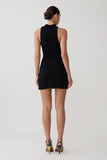 Hector Halter Neck Knit Mini Dress Black