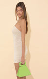 Keyhole Ruched Dress in Nude
