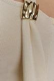 Xanthia Knit Halter Top Ivory