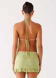 Savoir Beaded Halter Top Mint