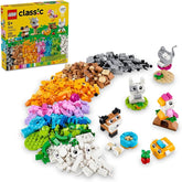 LEGO Classic Creative Pets Building Brick Animals Toy Kids Build a Dog Cat Rabbit Hamster and Bird Gift for Animal Loving Boys and Girls Aged 5 and Up Great Build Together Toy 11034