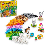 LEGO Classic Creative Pets Building Brick Animals Toy Kids Build a Dog Cat Rabbit Hamster and Bird Gift for Animal Loving Boys and Girls Aged 5 and Up Great Build Together Toy 11034