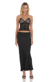 Lace Top in Cream and Black