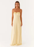 Tayla Linen Maxi Dress Yellow