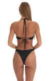 Sequin Bikini Set in Black