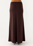 Like A Flower Maxi Skirt Chocolate