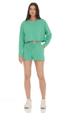 Sweat Shorts in Lime Green