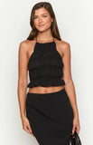 Uma Black Crop Top