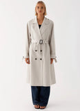 Frenchy Oversized Trench Coat Stone