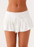 Landon Mini Skort White
